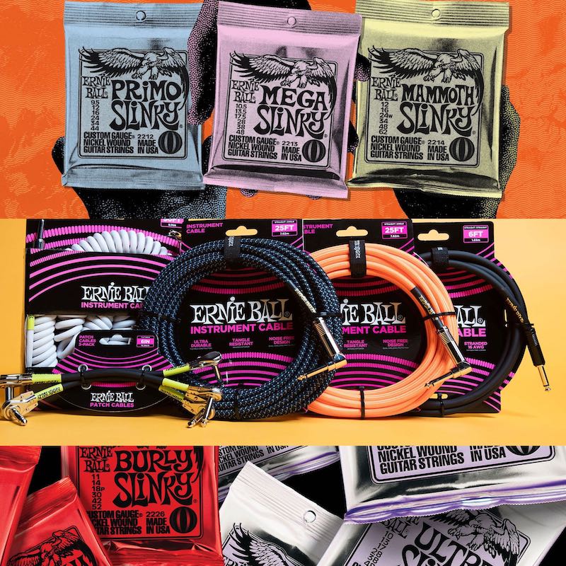 Новые комплекты струн и кабели Ernie Ball